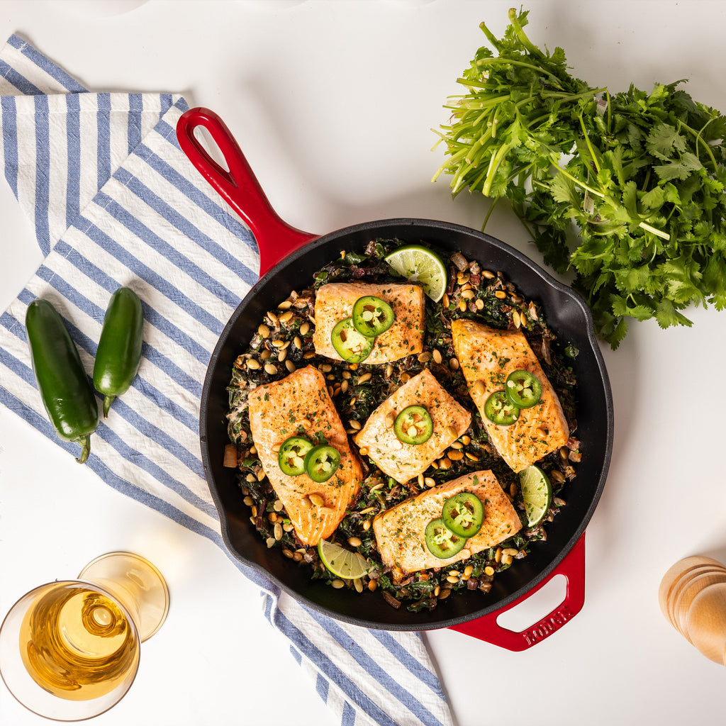 11 Inch Essential Enamel Cast Iron Skillet