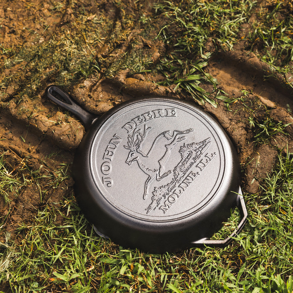 12 Inch Seasoned Cast Iron Skillet. John Deere Hometown