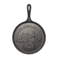 10.5 Inch Seasoned Cast Iron Griddle. John Deere Tractor