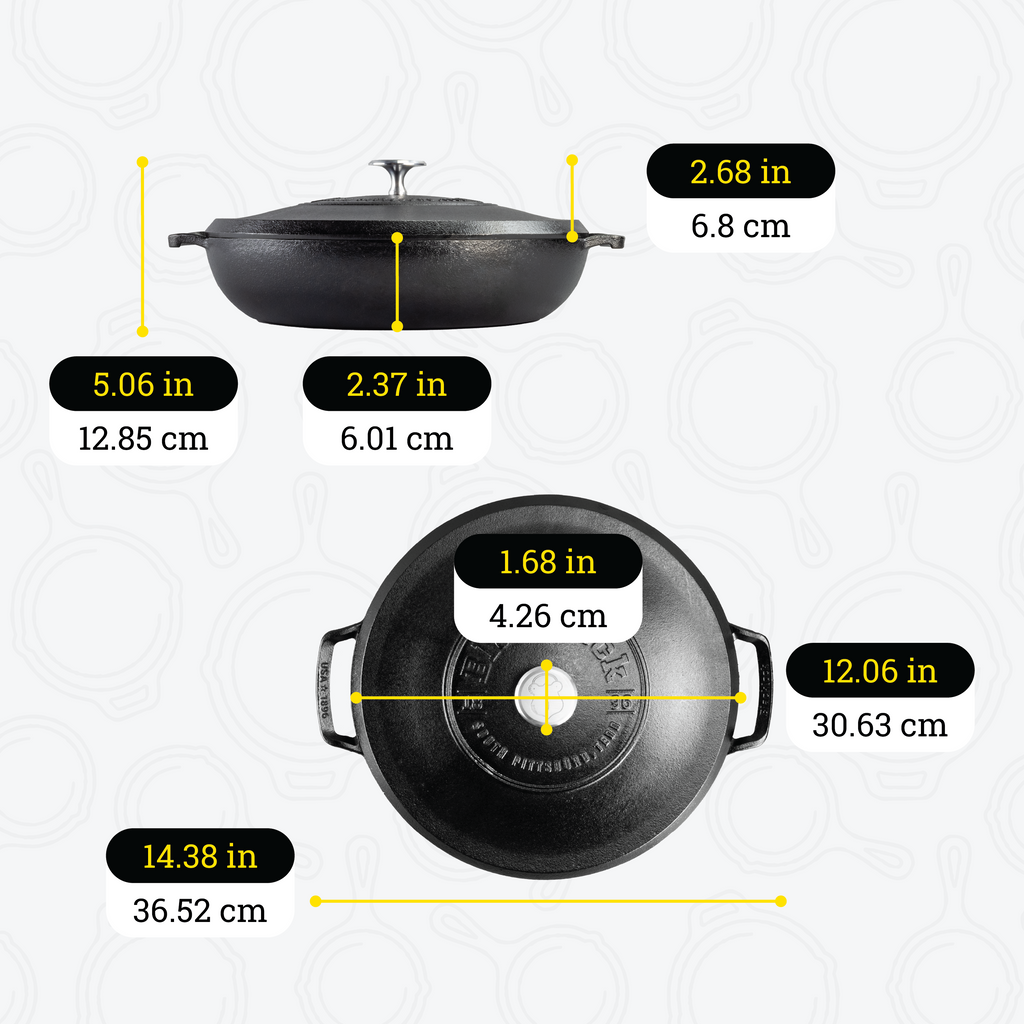 Blacklock 4 Quart Lightweight Cast Iron Braiser