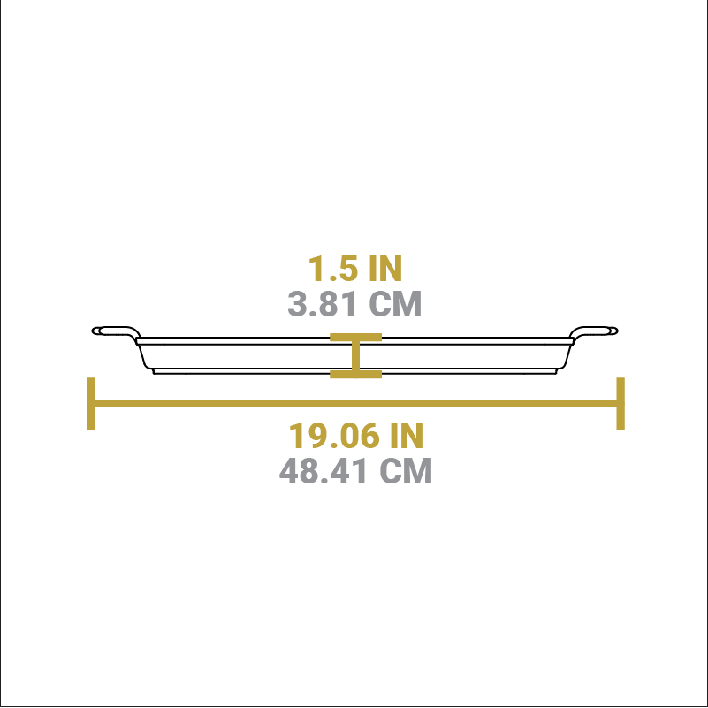 15.5 x 10.5 Inch Seasoned Cast Iron Baking Pan