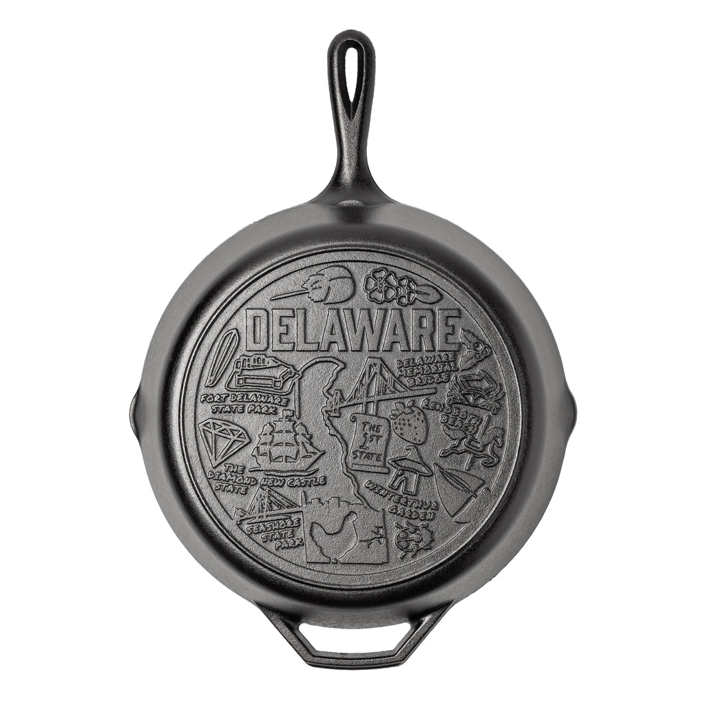 American Road Trip: 12 Inch Seasoned Cast Iron Skillet. Delaware