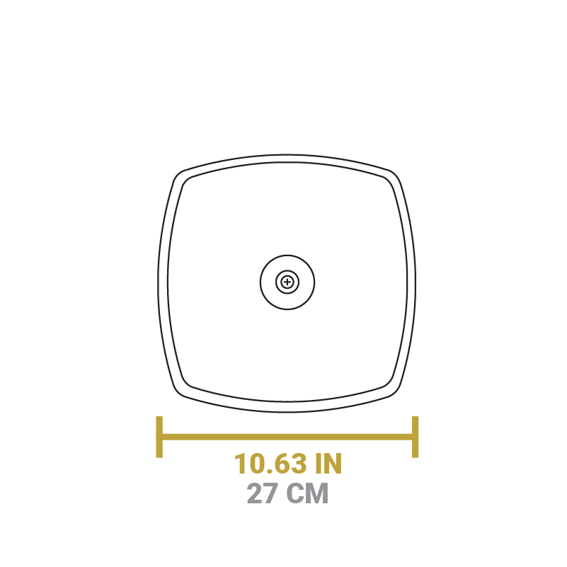 10.5 Inch Square Glass Lid