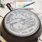 Lodge 12 Inch Seasoned Cast Iron Skillet. Spacious Skies
