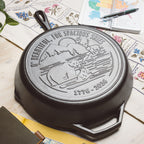 Lodge 12 Inch Seasoned Cast Iron Skillet. Spacious Skies
