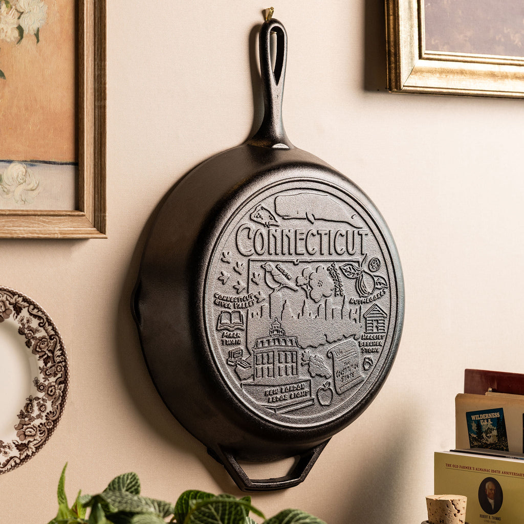 American Road Trip: 12 Inch Seasoned Cast Iron Skillet. Connecticut