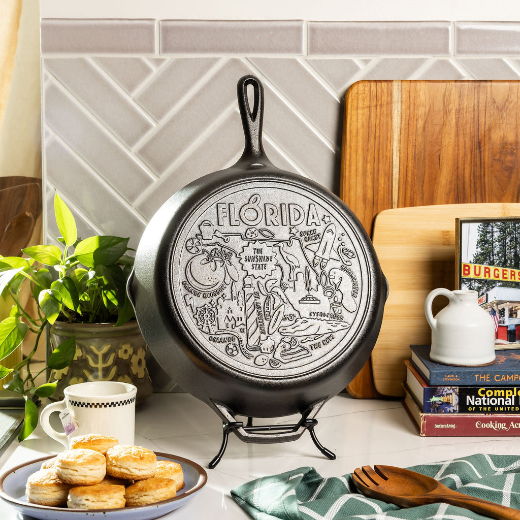 American Road Trip: 12 Inch Seasoned Cast Iron Skillet. Florida