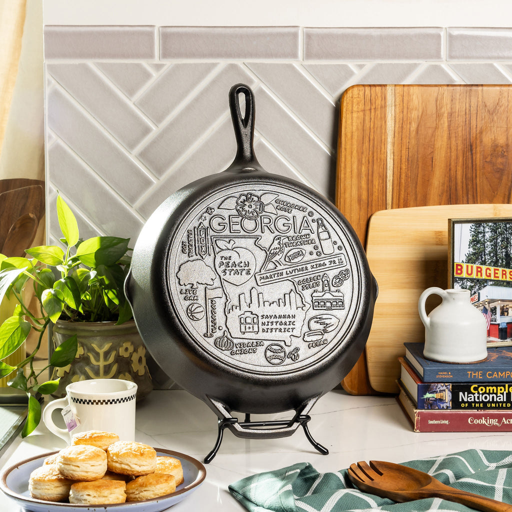 American Road Trip: 12 Inch Seasoned Cast Iron Skillet. Georgia