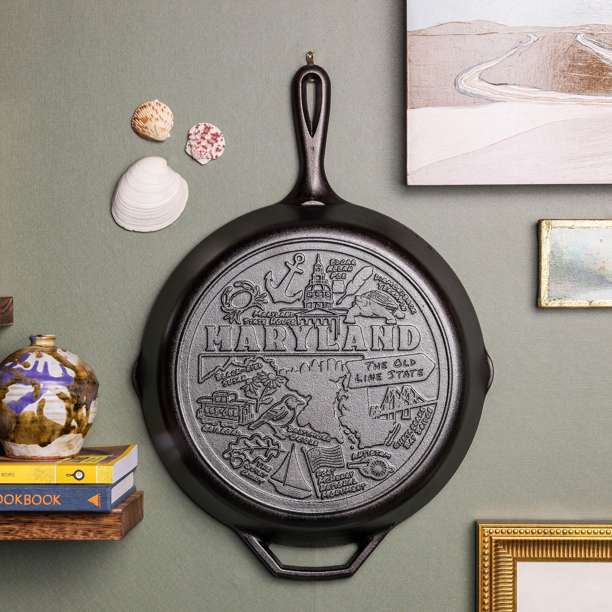 American Road Trip: 12 Inch Seasoned Cast Iron Skillet. Maryland