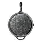 12 Inch Seasoned Cast Iron Butterfly Sugar Skull Skillet