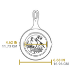 Wildlife Series™ 6.5 Inch Cast Iron Wolf Skillet
