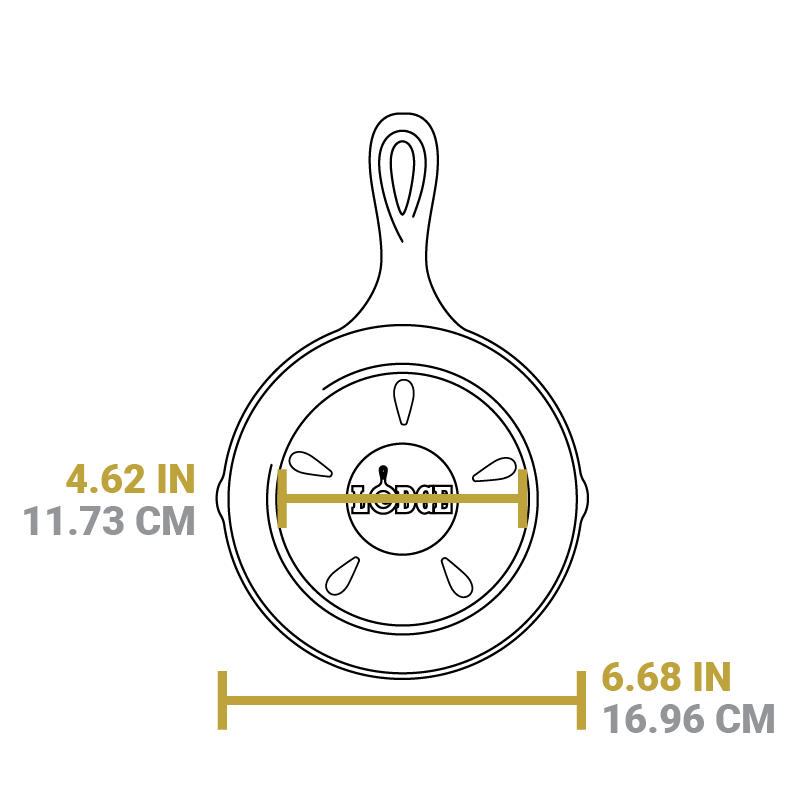 6.5 Inch Seasoned Cast Iron Smoker Skillet