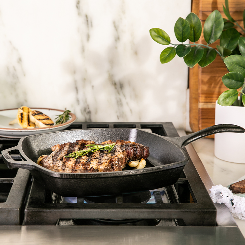 10.5 Inch Square Cast Iron Grill Pan