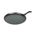 10.5 Inch Seasoned Cast Iron Xolo Sugar Skull Griddle with Deluxe Handle Holder