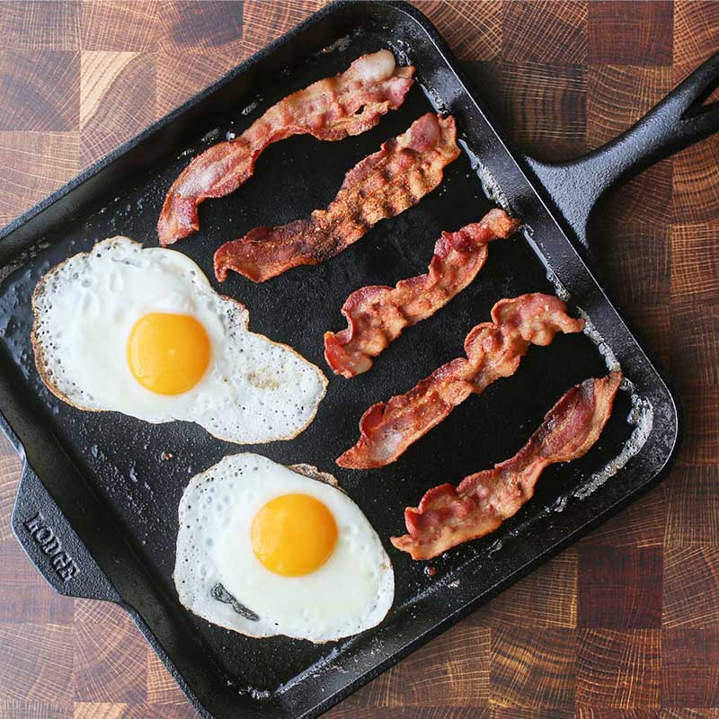 11 Inch Seasoned Cast Iron Square Griddle