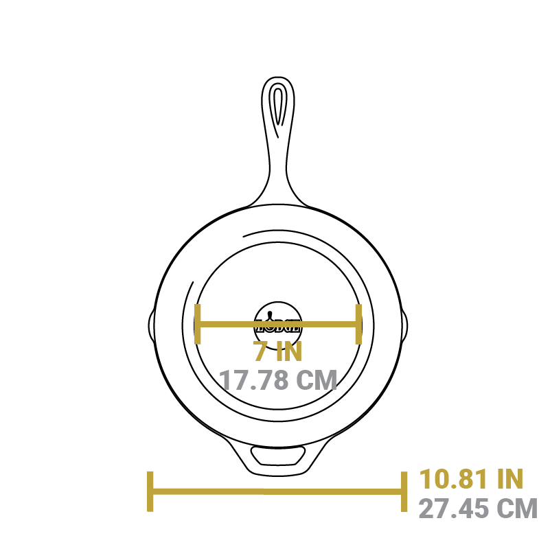 Lodge Chef Collection 10 Inch Seasoned Cast Iron Skillet. USA Frontier