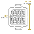 Chef Collection 11 Inch Cast Iron Square Grill Topper