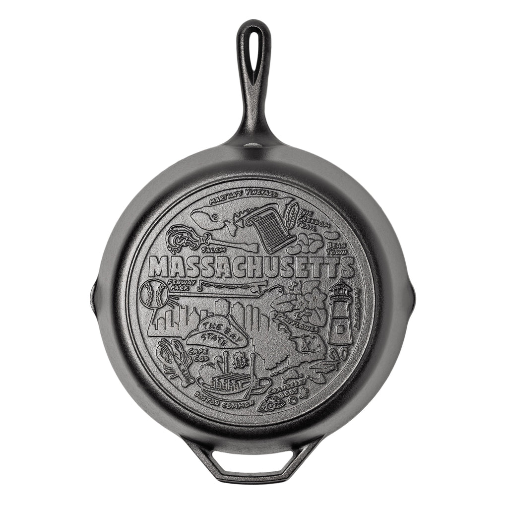 American Road Trip: 12 Inch Seasoned Cast Iron Skillet. Massachusetts