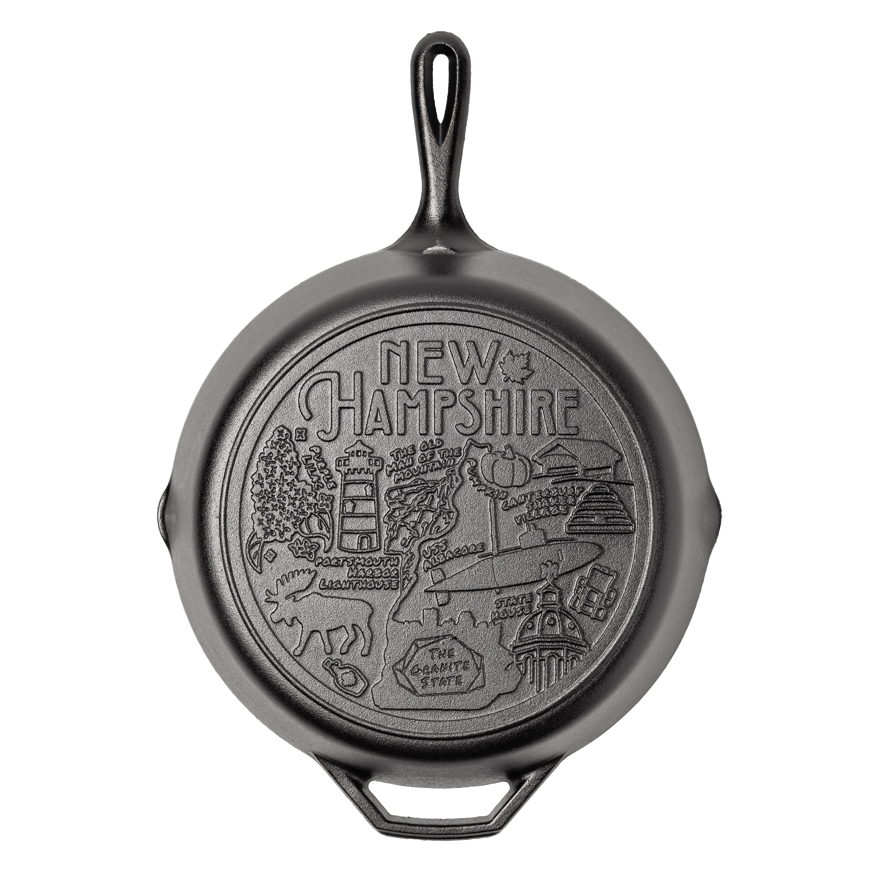 American Road Trip: 12 Inch Seasoned Cast Iron Skillet. New Hampshire