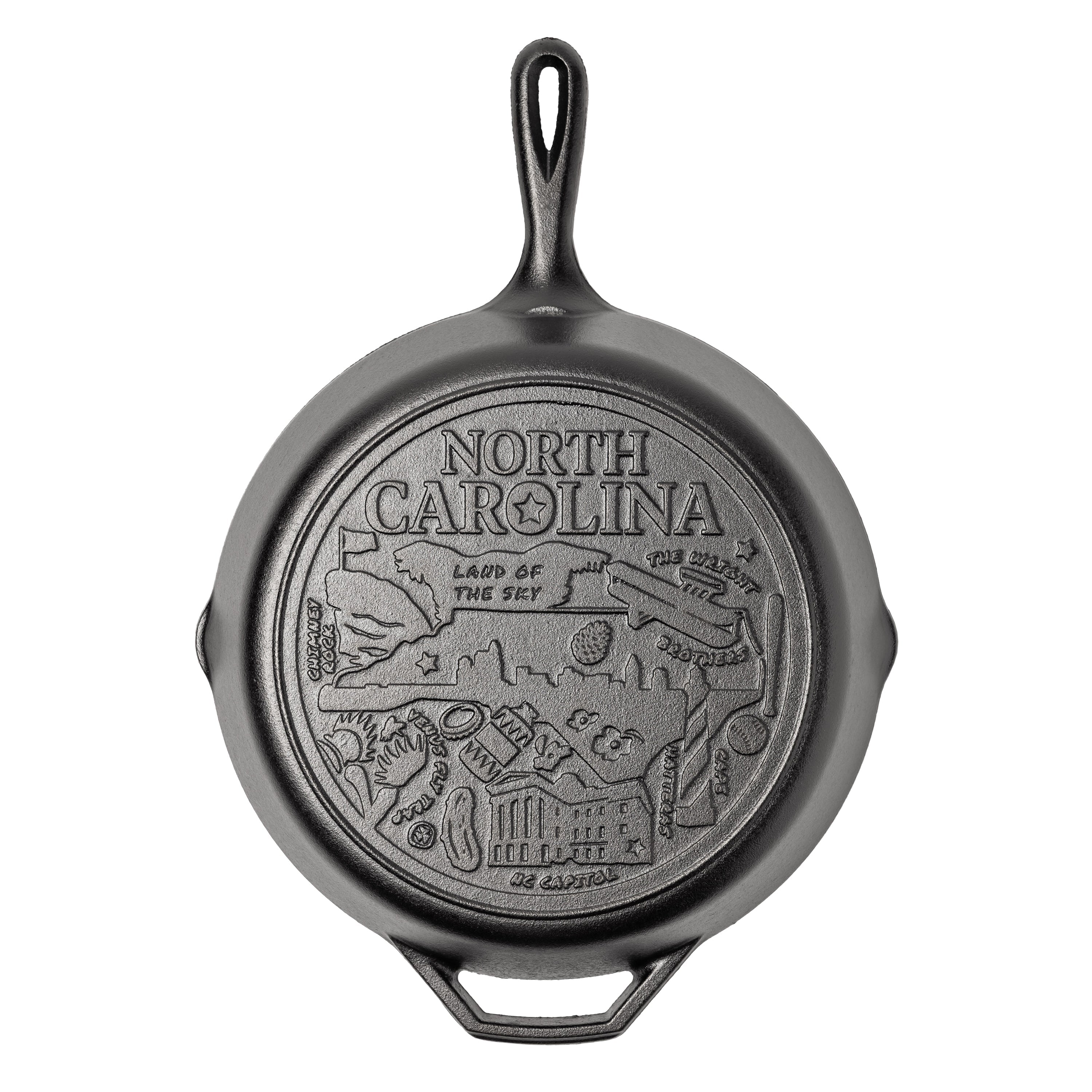 American Road Trip: 12 Inch Seasoned Cast Iron Skillet. North Carolina