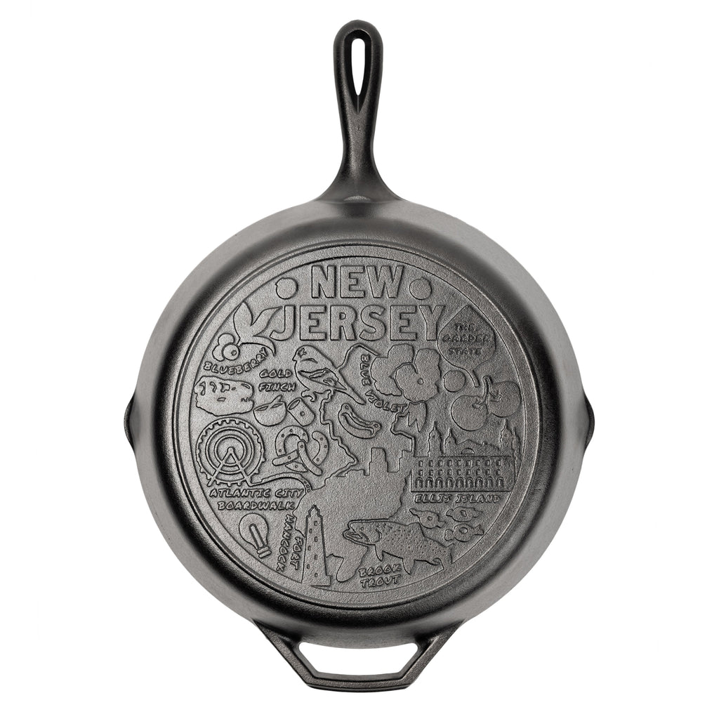 American Road Trip: 12 Inch Seasoned Cast Iron Skillet. New Jersey