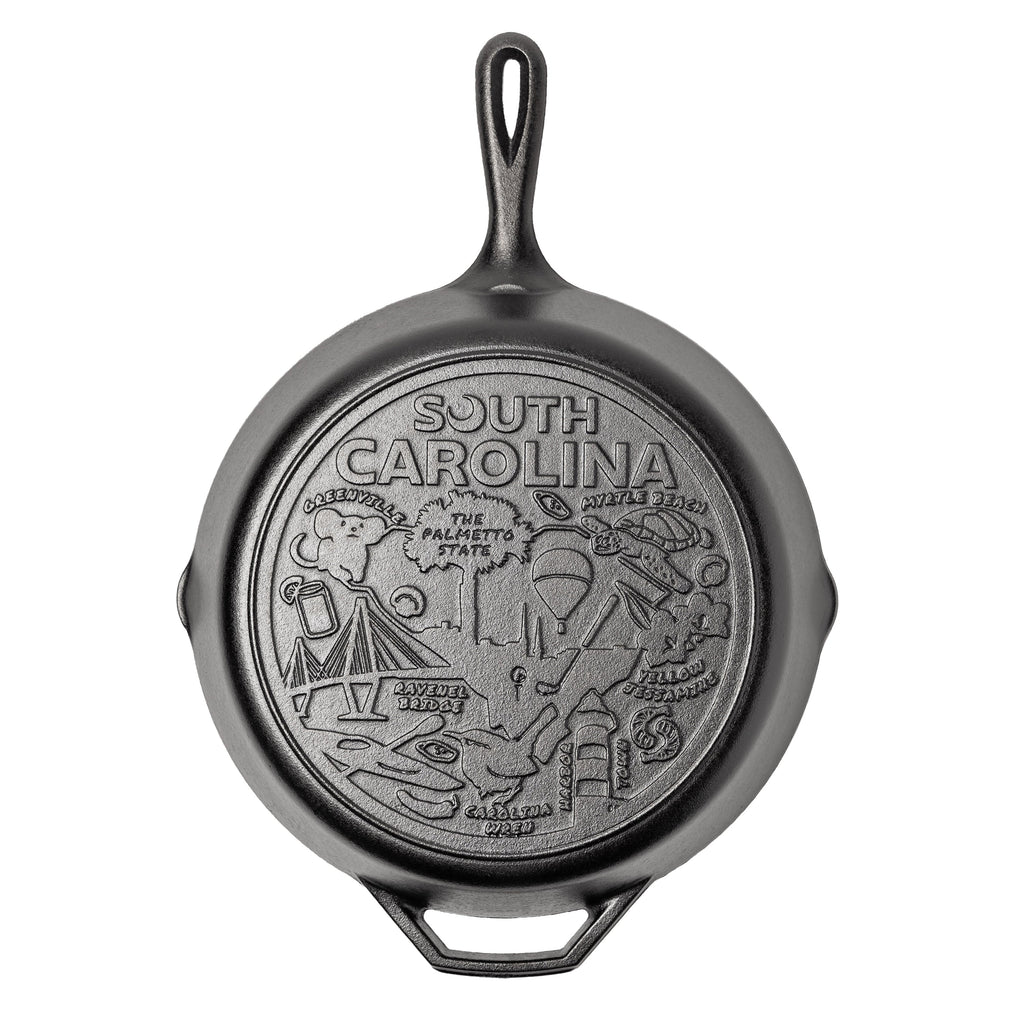 American Road Trip: 12 Inch Seasoned Cast Iron Skillet. South Carolina