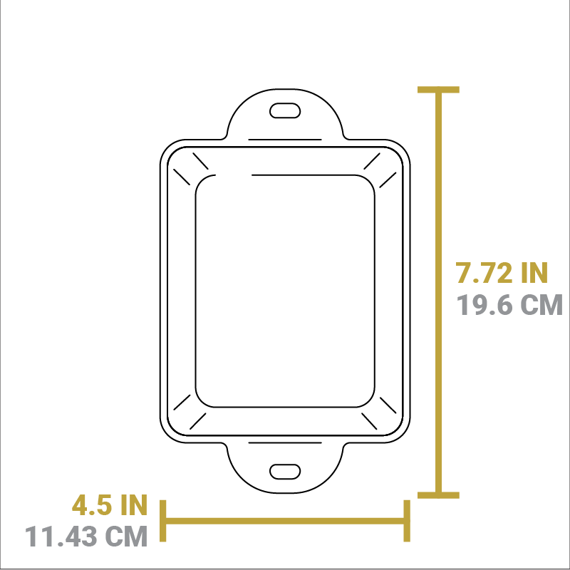 Heat-Treated Rectangular Cast Iron Mini Server 