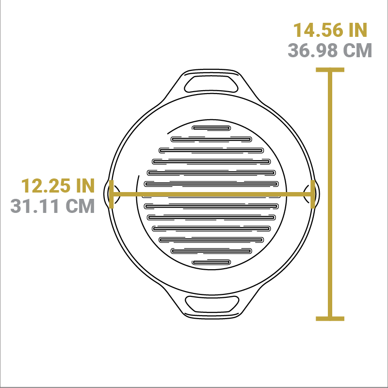 Dual Handle Cast Iron Grill Pan