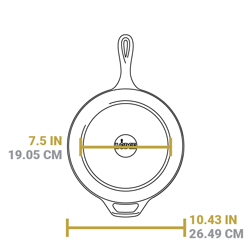 Cast Iron Covered Deep Skillet