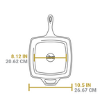 Square Cast Iron Classic Skillet