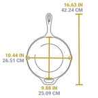 Lodge Chef Collection 10 Inch Seasoned Cast Iron Skillet. USA Frontier